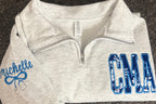Personalized Satin Stitch Appliqué Quarter Zip
