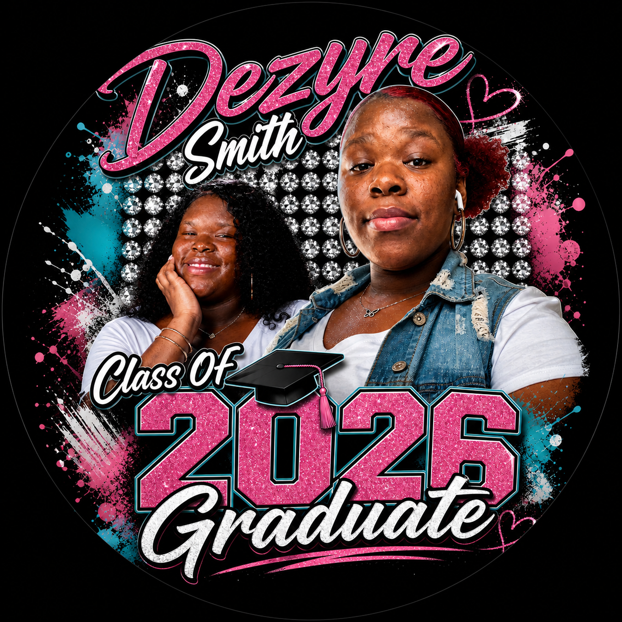 Custom Photo Memorial & Graduation Pins | Personalized Photo Buttons