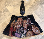Custom Tapestry Tie Top & Pleated Skirt Set