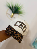 Custom Varsity Embroidered Leopard Hat