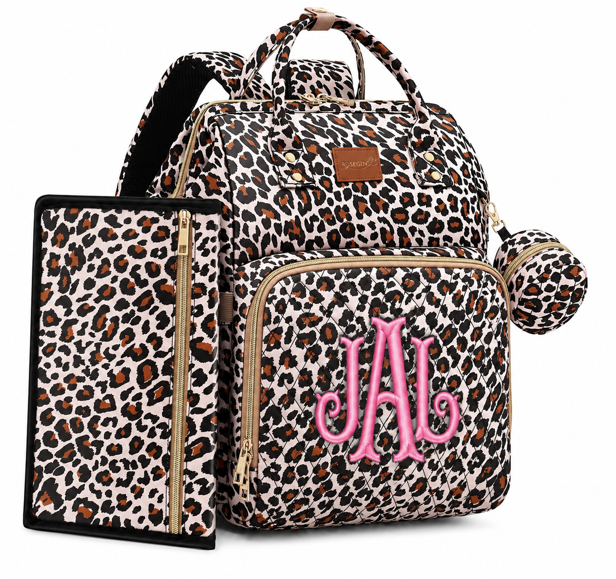 Personalized Waterproof Diaper Bag | Custom Embroidered Baby Bag