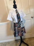 Custom Tapestry Tie Top & Pleated Skirt Set