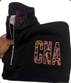 Personalized Leopard Print Quarter Zip