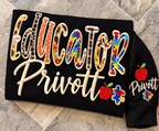 Custom Profession Sweatshirt | Personalized Appliqué & Embroidery