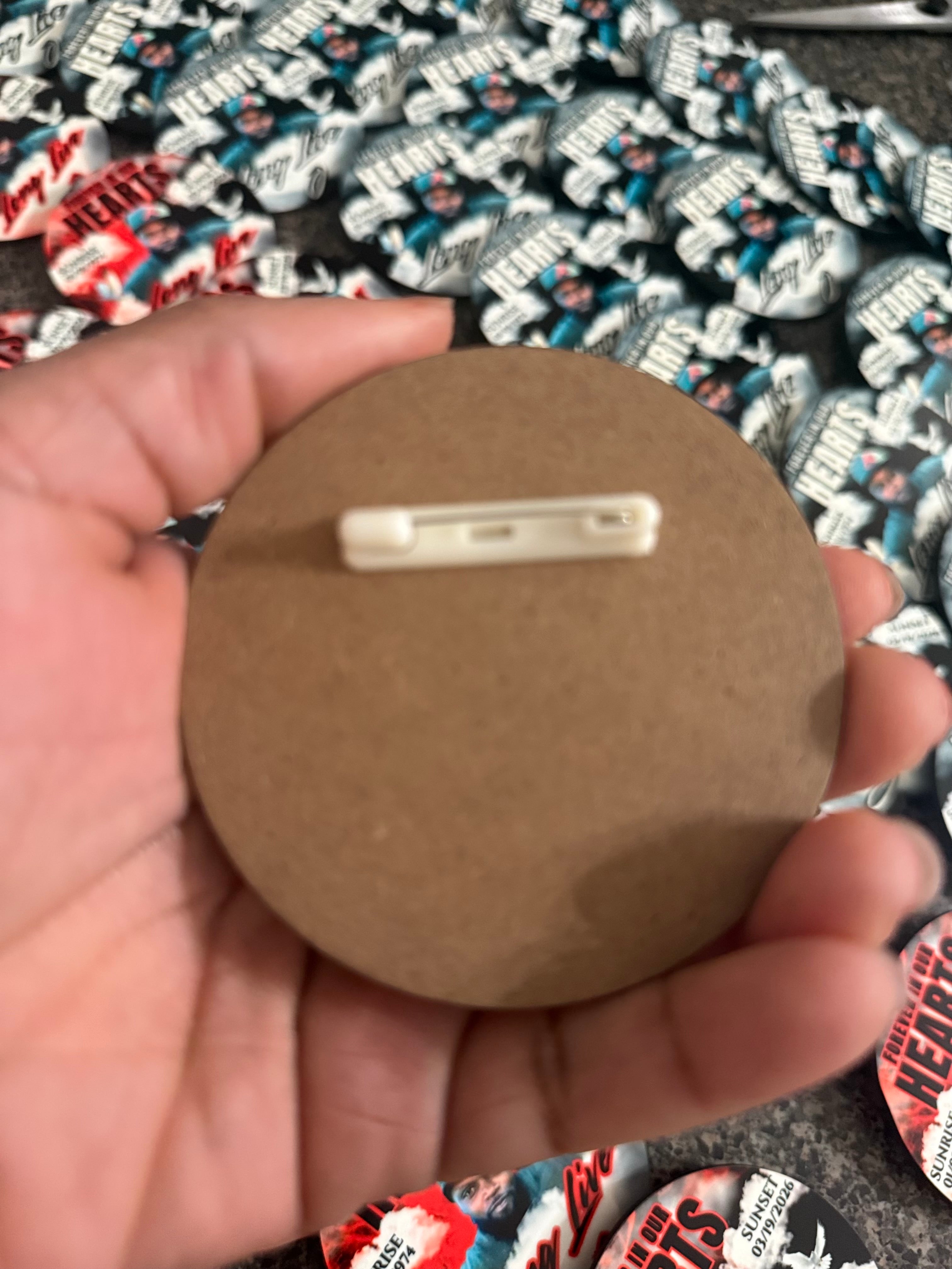 Custom Photo Memorial & Graduation Pins | Personalized Photo Buttons