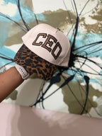 Custom Varsity Embroidered Leopard Hat
