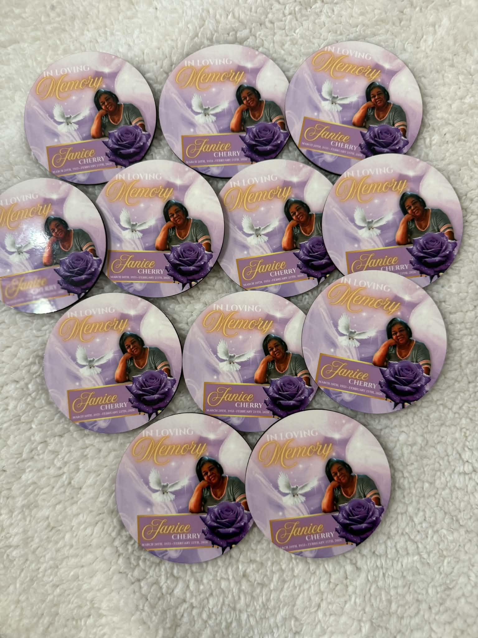 Custom Photo Memorial & Graduation Pins | Personalized Photo Buttons