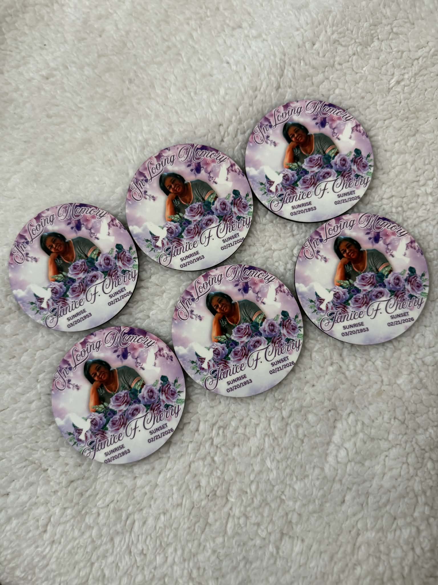 Custom Photo Memorial & Graduation Pins | Personalized Photo Buttons