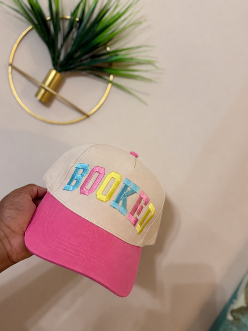 BOOKED Color Block Embroidered Hat