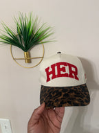 Custom Varsity Embroidered Leopard Hat