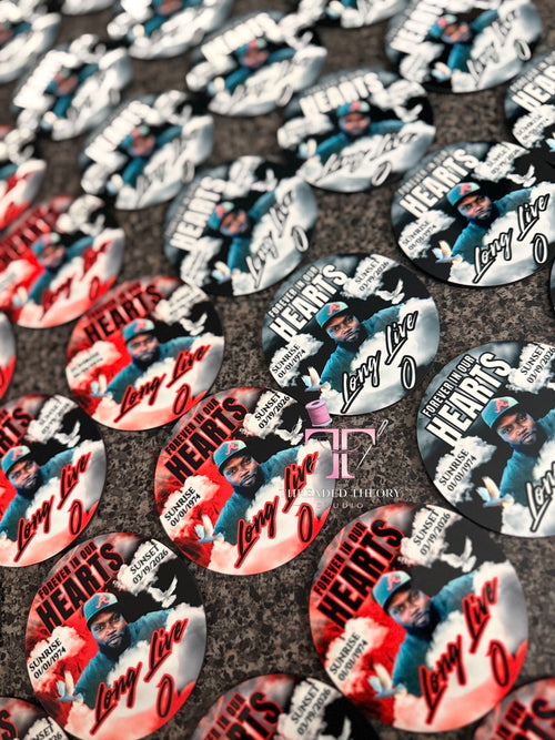 Custom Photo Memorial & Graduation Pins | Personalized Photo Buttons
